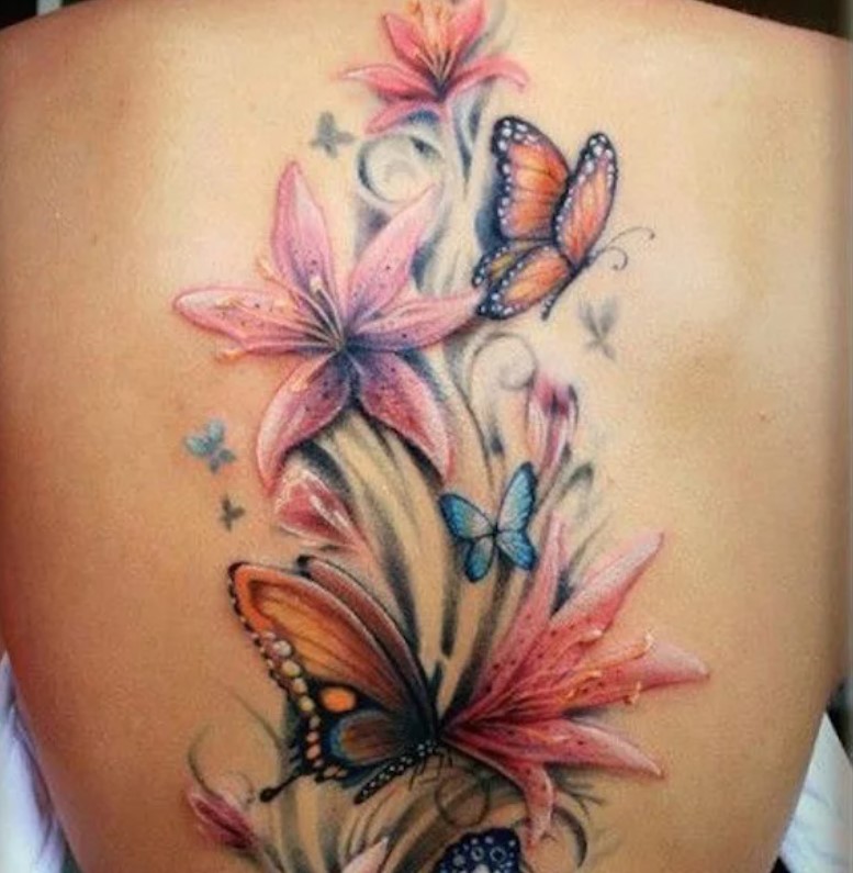 Hình xăm tattoo hoa đẹp QC701 Candyshop88