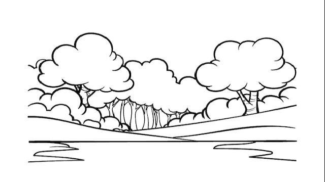 3 29 Hướng dẫn vẽ tranh phong cảnh đẹp đơn giản bằng bút chì, màu Hướng dẫn vẽ tranh phong cảnh đẹp đơn giản bằng bút chì, màu