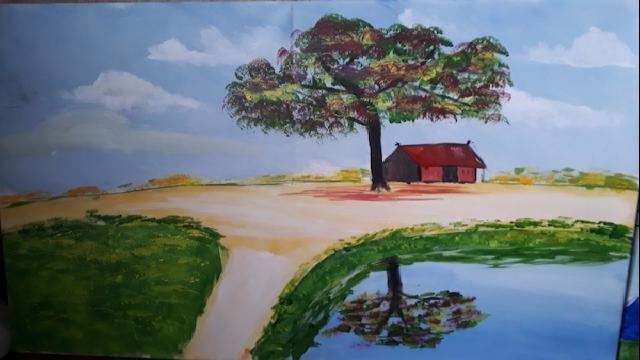 Ve tranh phong canh mien nui Hướng dẫn vẽ tranh phong cảnh đẹp đơn giản bằng bút chì, màu Hướng dẫn vẽ tranh phong cảnh đẹp đơn giản bằng bút chì, màu