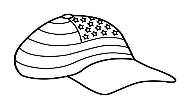 Tranh tô màu chiếc nón cờ Mỹ