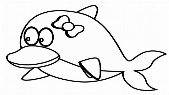Hình vẽ tô màu con cá dễ thương
