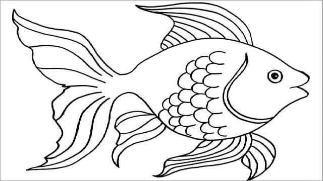 Tranh tô màu con cá đơn giản