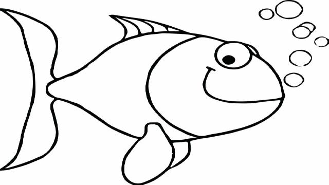 Mẫu tranh tô màu con cá đơn giản