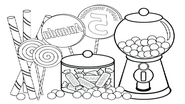 Candy cute food coloring pages