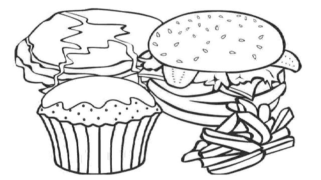 Coloring pages fast food