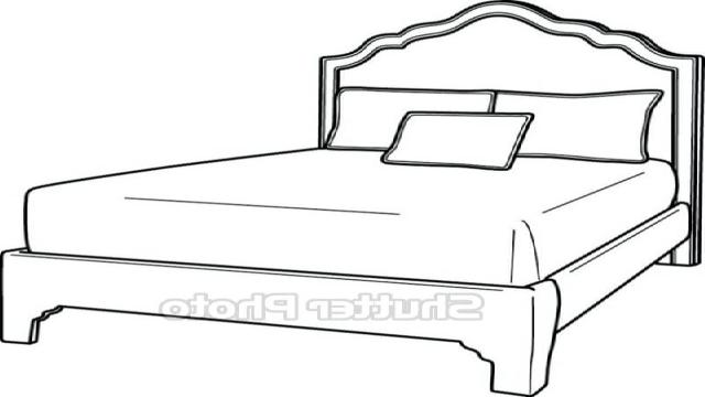 In hình tô màu cái giường