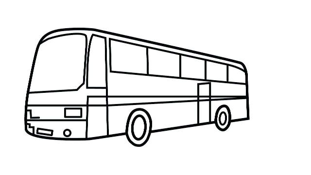 Tranh tô màu hình xe buýt