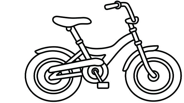 Hình tô màu chiếc xe đạp đơn giản